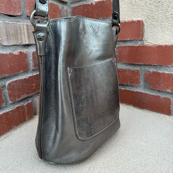 PATRICIA NASH Lavello Bucket Crossbody Gunmetal Sling Bag with Cejon Scarf - Picture 5 of 16
